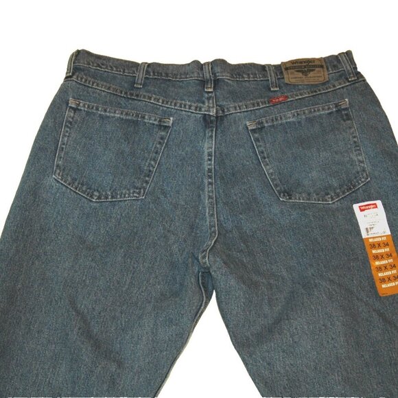 Men's Wrangler Jeans 38 X 34 Relaxed Fit - Picture 4 of 9